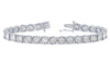 ESTATE LARGE 8.0CT DIAMOND 14K WHITE GOLD ROUND CLASSIC ETERNITY TENNIS BRACELET