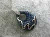 ESTATE 2.51CT DIAMOND & SAPPHIRE 18KT WHITE & BLACK GOLD TEAR DROP SWIRL PENDANT