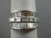 ESTATE WIDE 2.81CT BAGUETTE DIAMOND 18KT WHITE GOLD 3D WEDDING ANNIVERSARY RING