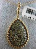 ESTATE LARGE 1.80CT MULTI COLOR DIAMOND 18KT ROSE & BLACK GOLD FLOATING PENDANT