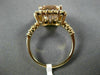 ESTATE LARGE 4.35CT DIAMOND & AAA MORGANITE 14K ROSE GOLD SQUARE ENGAGEMENT RING