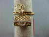 ESTATE .27CT DIAMOND 18KT ROSE GOLD HANDCRAFTED FLOWER HANDBAG FLOATING FUN RING