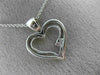 ESTATE .06CT ROUND DIAMOND 14KT WHITE GOLD CLASSIC LOVE HEART PENDANT #22984