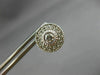 ESTATE LARGE .60CT DIAMOND 14K WHITE GOLD ROUND SOLITAIRE HALO FILIGREE EARRINGS