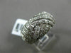 ESTATE WIDE .50CT DIAMOND 18K WHITE GOLD 3D CRISS CROSS WEDDING ANNIVERSARY RING