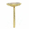 .16CT WHITE & PINK DIAMOND 14KT TRI COLOR GOLD 3D PAVE MARQUISE SHAPE ROPE RING