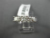 ESTATE .85CT PRINCESS DIAMOND 14K WHITE GOLD FIVE STONE WEDDING ANNIVERSARY RING
