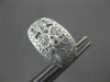 ESTATE LARGE 1.02CT DIAMOND 14KT WHITE GOLD HEART FILIGREE CLIP ON LOVE EARRINGS