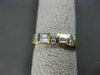 ESTATE .45CT DIAMOND 14KT YELLOW GOLD 2 ROW FLAT WEDDING ANNIVERSARY RING #4340