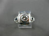 ANTIQUE WIDE .85CT AAA SAPPHIRE & DIAMOND 18KT WHITE GOLD FILIGREE RING #20678