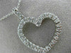 ESTATE .73CT DIAMOND 14KT WHITE GOLD CLASSIC OPEN HEART FLOATING PENDANT #18392