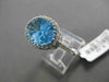 ESTATE 7.33CTW DIAMOND & AAA BLUE TOPAZ 14K WHITE GOLD FILIGREE HALO OVAL RING