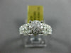 ESTATE .86CT DIAMOND 18KT WHITE GOLD 3D CLUSTER ROUND ETOILE ENGAGEMENT RING
