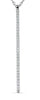 ESTATE .63CT ROUND DIAMOND 18KT WHITE GOLD 3D CLASSIC ELONGATED BAR LOVE PENDANT