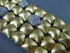 ESTATE MASSIVE 2.44CT DIAMOND 18KT 2 TONE GOLD MULTI ROW PAVE MATTE FUN BRACELET