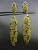 LARGE 3.16CT FANCY YELLOW DIAMOND 18KT YELLOW GOLD OPEN CANOE CLIP ON EARRINGS