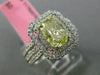 ESTATE LARGE GIA 2.03CT DIAMOND 18KT TWO TONE GOLD OCTAGON HALO ENGAGEMENT RING