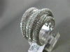 ESTATE MASSIVE 2.39CT DIAMOND 18K WHITE GOLD 3D MULTI ROW INTERTWINING LOVE RING