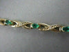 ESTATE 14KT 2.42 CTW EMERALD & DIAMONDS YELLOW GOLD BRACELET
