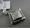 ESTATE LARGE 1.25CT PRINCESS DIAMOND 14KT WHITE GOLD 3D SQUARE INVISIBLE PENDANT