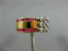 ANTIQUE .47CT DIAMOND & AAA RUBY 14K WHITE & YELLOW GOLD 3D COCKTAIL RING #18761