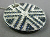 ESTATE LARGE 3.70CT DIAMOND & SAPPHIRE 18KT WHITE GOLD CIRCULAR SUNBURST PENDANT