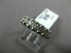 ESTATE .65CT ROUND DIAMOND 14KT WHITE GOLD 7 STONE WEDDING ANNIVERSARY RING 5mm