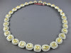 EXTRA LARGE 51.47CT WHITE & CANARY DIAMOND 18KT 2 TONE GOLD DOUBLE HALO NECKLACE
