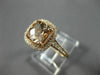 ESTATE LARGE 1.40CT DIAMOND & AAA MORGANITE 14KT ROSE GOLD HALO ENGAGEMENT RING