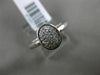 ESTATE WIDE .15CT ROUND DIAMOND 14K WHITE GOLD 3D OVAL CLASSIC PAVE RING FG VSSI