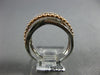 ESTATE .53CT DIAMOND 14KT WHITE & ROSE GOLD 3D MULTI ROW CRISS CROSS LOVE RING