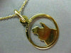 ESTATE 14KT YELLOW GOLD 3D HANDCRAFTED SAINT CHRISTOPHER FLOATING PENDANT #2008