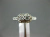 ESTATE .50CT DIAMOND 14KT WHITE GOLD 2 STONE SIDE BY SIDE FILIGREE MILGRAIN RING