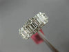 ESTATE .87CT DIAMOND 18KT WHITE GOLD 3D 3 STONE PAST PRESENT FUTURE LOVE RING