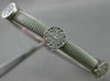 ESTATE .60CT DIAMOND 14KT WHITE GOLD 3D CIRCULAR MESH FLEXIBLE BANGLE BRACELET
