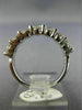 ESTATE 1.75CT DIAMOND 14K WHITE GOLD 3D SEVEN STONE SHARE PRONG ANNIVERSARY RING