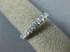 ESTATE .75CT DIAMOND 14K WHITE GOLD 3D 3mm SHARE PRONG WEDDING ANNIVERSARY RING