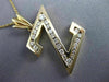ESTATE LARGE .75CT ROUND DIAMOND 14KT YELLOW GOLD INITIAL FLOATING PENDANT #4841
