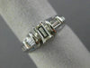 ESTATE .71CT BAGUETTE DIAMOND 14KT WHITE GOLD 3D CLASSIC 3 STONE ENGAGEMENT RING