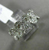 ESTATE 1.13CT DIAMOND 18KT WHITE GOLD ETOILE MULTI WAVE WEDDING ANNIVERSARY RING