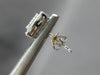 .90CT DIAMOND 14KT WHITE GOLD 3D ROUND & BAGUETTE SQUARE FILIGREE STUD EARRINGS