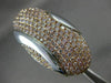 ESTATE EXTRA LARGE 3.23CT PINK DIAMOND 18K WHITE & ROSE GOLD OVAL SHAPE FUN RING
