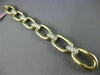ESTATE WIDE LONG 1.50CT DIAMOND 14KT YELLOW GOLD ITALIAN 3D OPEN OVAL BRACELET