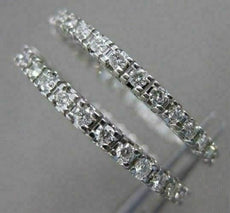 ESTATE 2.34CTW DIAMOND 14K WHITE GOLD EARRINGS LARGE 30MM 1" HOOP F/G VSSI 19740