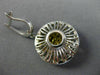 ESTATE LARGE 2.26CT DIAMOND 14K 2 TONE GOLD FLOWER LEVER BACK HANGING EARRINGS
