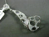 ESTATE .31CT DIAMOND 14KT WHITE GOLD 3D OPEN FILIGREE ELONGATED HANGING PENDANT