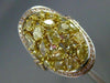 ESTATE MASSIVE 4.10CT INTENSE YELLOW DIAMOND 18KT WHITE & YELLOW GOLD LOVE RING