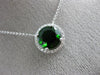 ESTATE 2.14CT DIAMOND & AAA GREEN GARNET 14KT WHITE GOLD CLASSIC ROUND NECKLACE