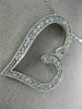 ANTIQUE 1.05CT DIAMOND 14KT WHITE GOLD 3D FILIGREE MILGRAIN HEART PENDANT #17756