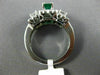 ANTIQUE 2.19CT DIAMOND & AAA EMERALD 14KT WHITE GOLD 3D ENGAGEMENT RING #16061